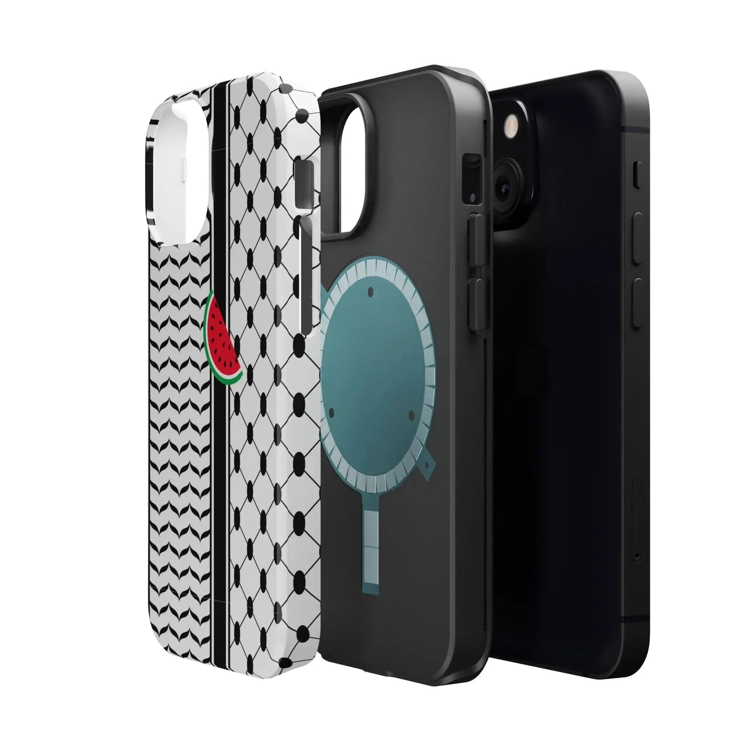 Kufieh Geometric Design Iphone Magnetic Tough Case book cover