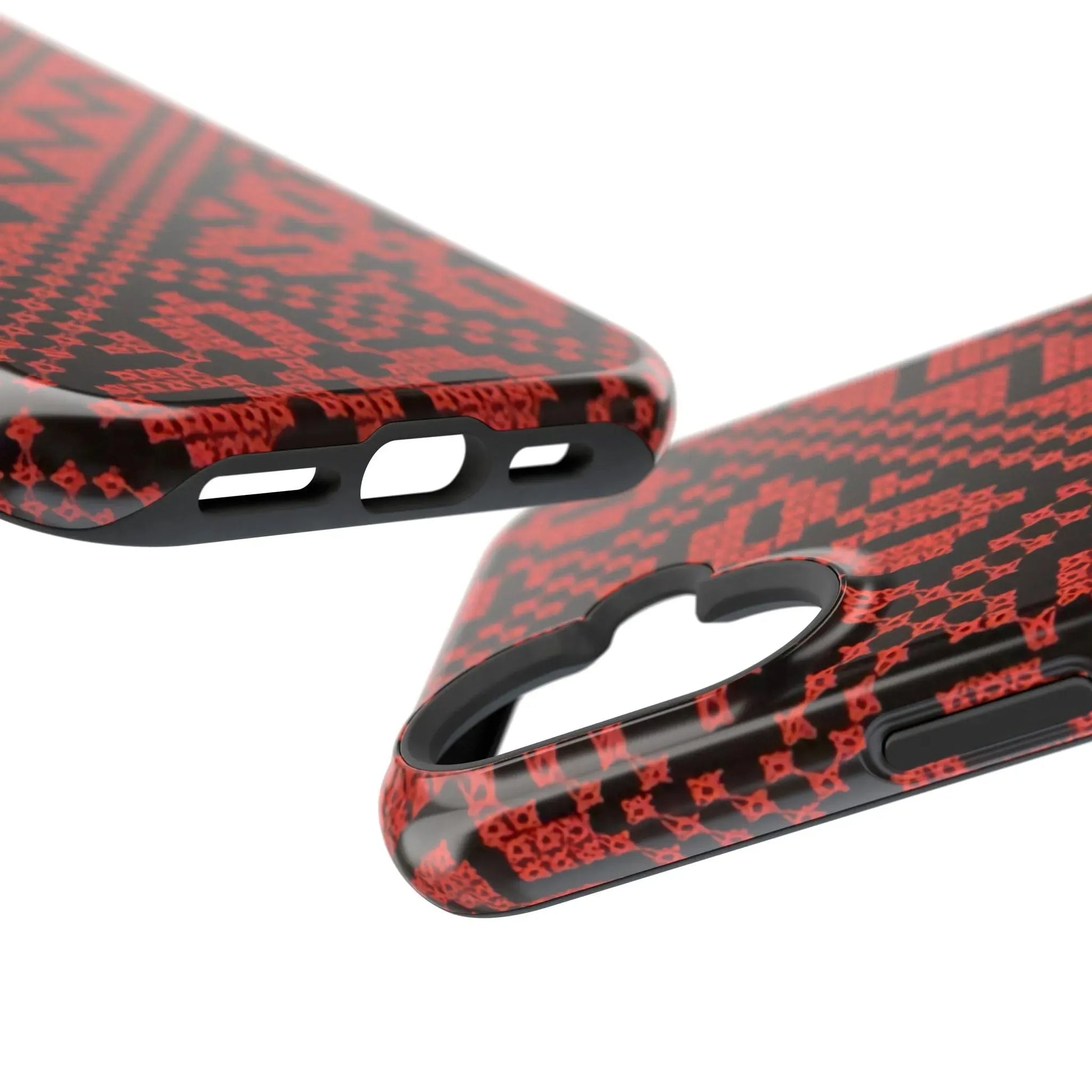Red and Black Tatreez Design - Iphone Magnetic Tough Case book cover