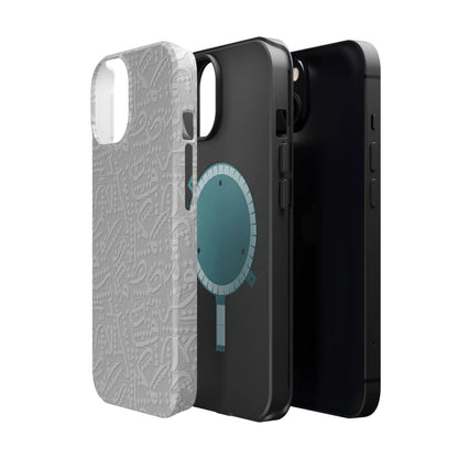 White Arabic calligraphy letters - Iphone Magnetic Tough Case book cover
