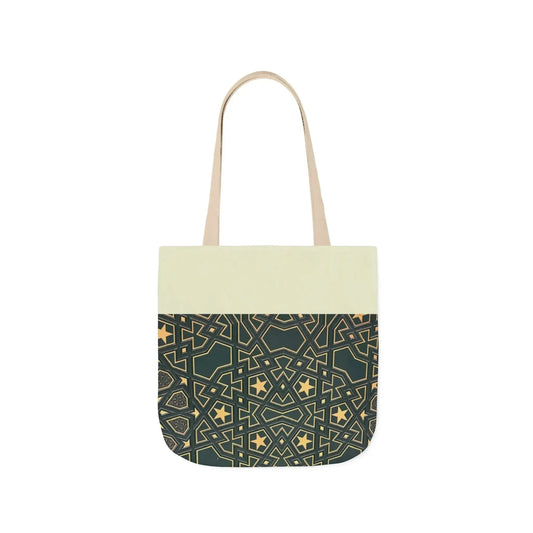Masjid Al Haram Door Canvas Tote Bag, 2-Color Straps