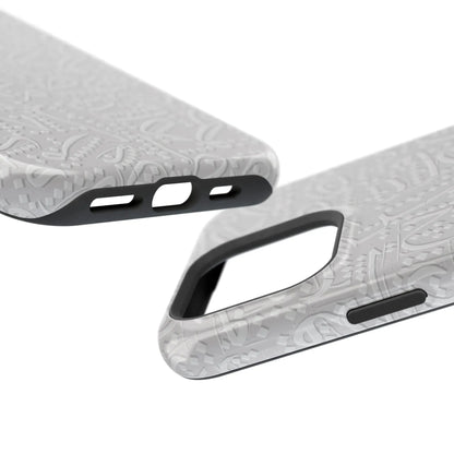 White Arabic calligraphy letters - Iphone Magnetic Tough Case book cover