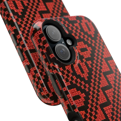 Red and Black Tatreez Design - Iphone Magnetic Tough Case book cover