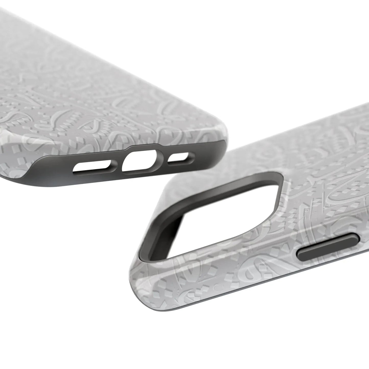 White Arabic calligraphy letters - Iphone Magnetic Tough Case book cover