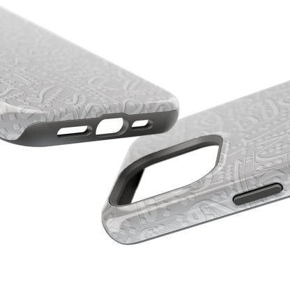 White Arabic calligraphy letters - Iphone Magnetic Tough Case book cover