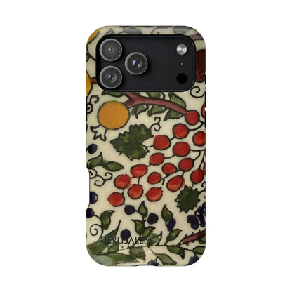 Jerusalem City Fruits Design Iphone Magnetic Tough Case book cover