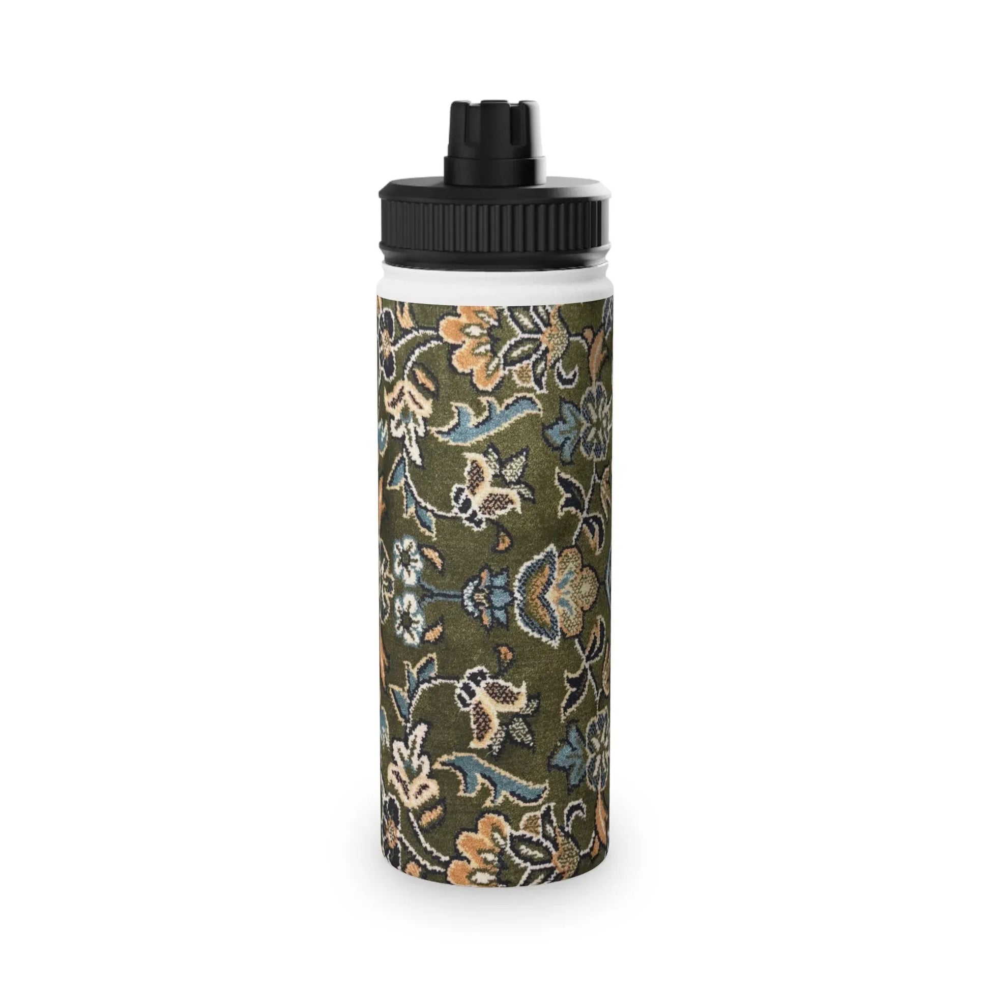 Rawdah Stylish Stainless Steel Water Bottle with Sports Lid book cover