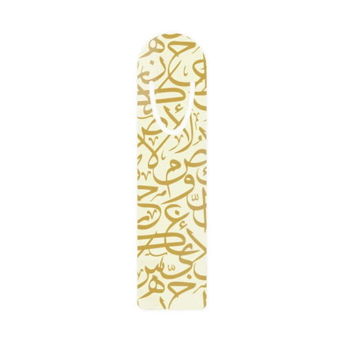 Beige and Gold Bookmark - Stylish Metal Page Holder book cover