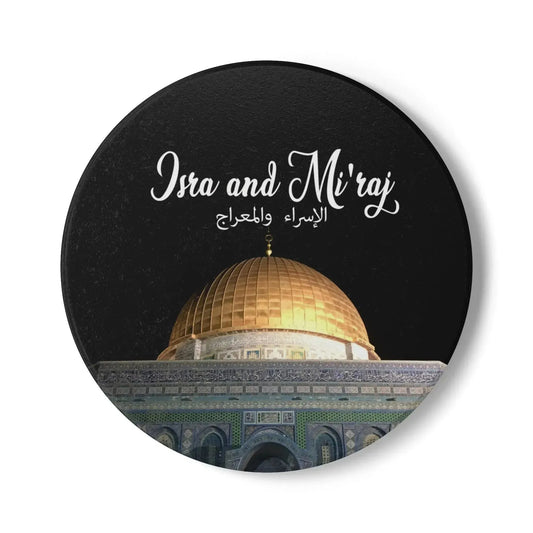 Isra and Mi3raj Ceramic Coaster