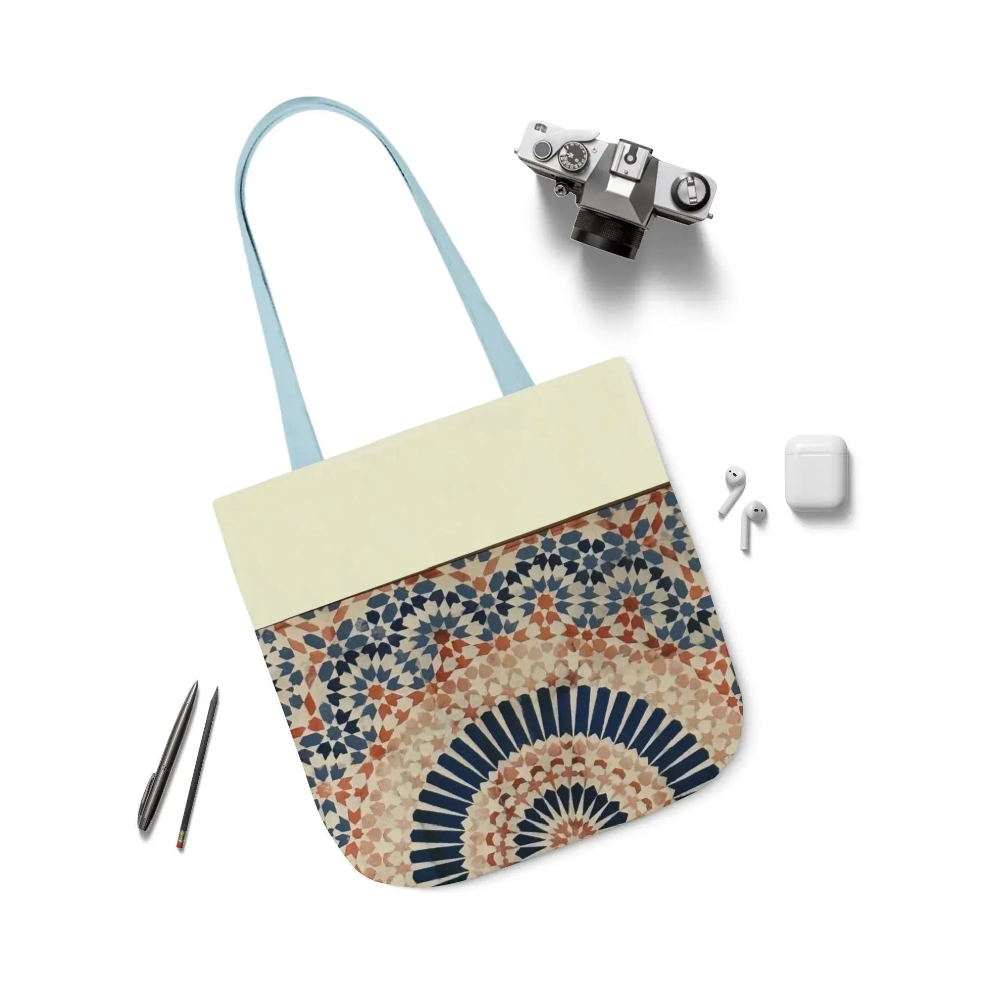 Moroccan Design Tote Bag, 3-Color Straps book cover