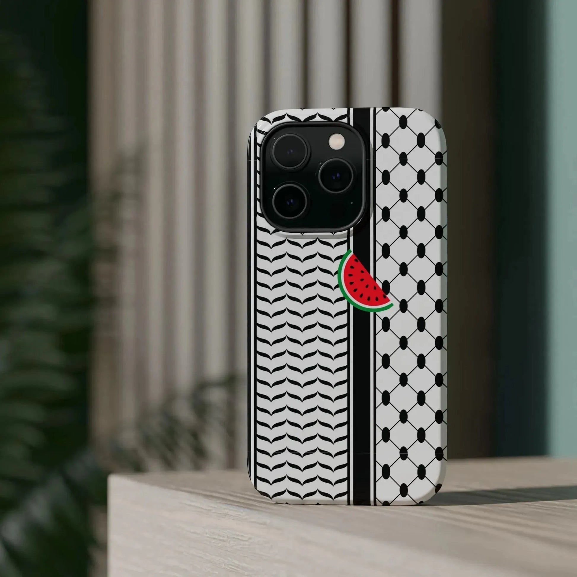 Kufieh Geometric Design Iphone Magnetic Tough Case book cover
