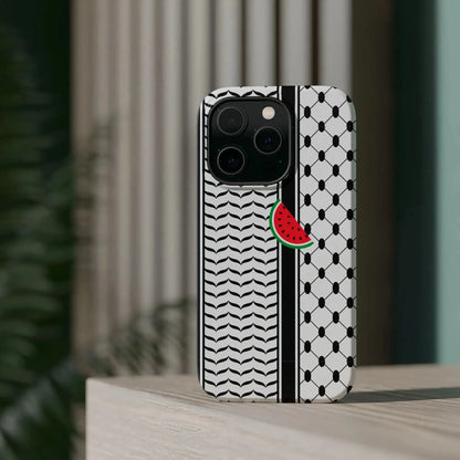 Kufieh Geometric Design Iphone Magnetic Tough Case book cover