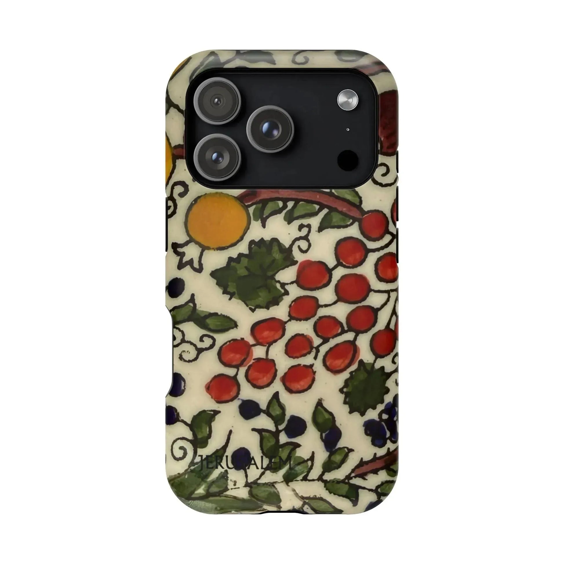 Jerusalem City Fruits Design Iphone Magnetic Tough Case book cover