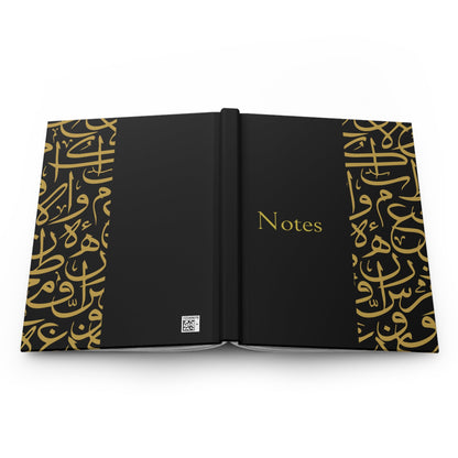 Black and Gold Arabic Letters Hardcover Journal Matte 2