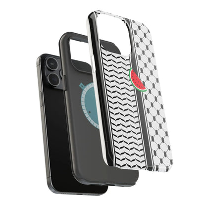 Kufieh Geometric Design Iphone Magnetic Tough Case book cover