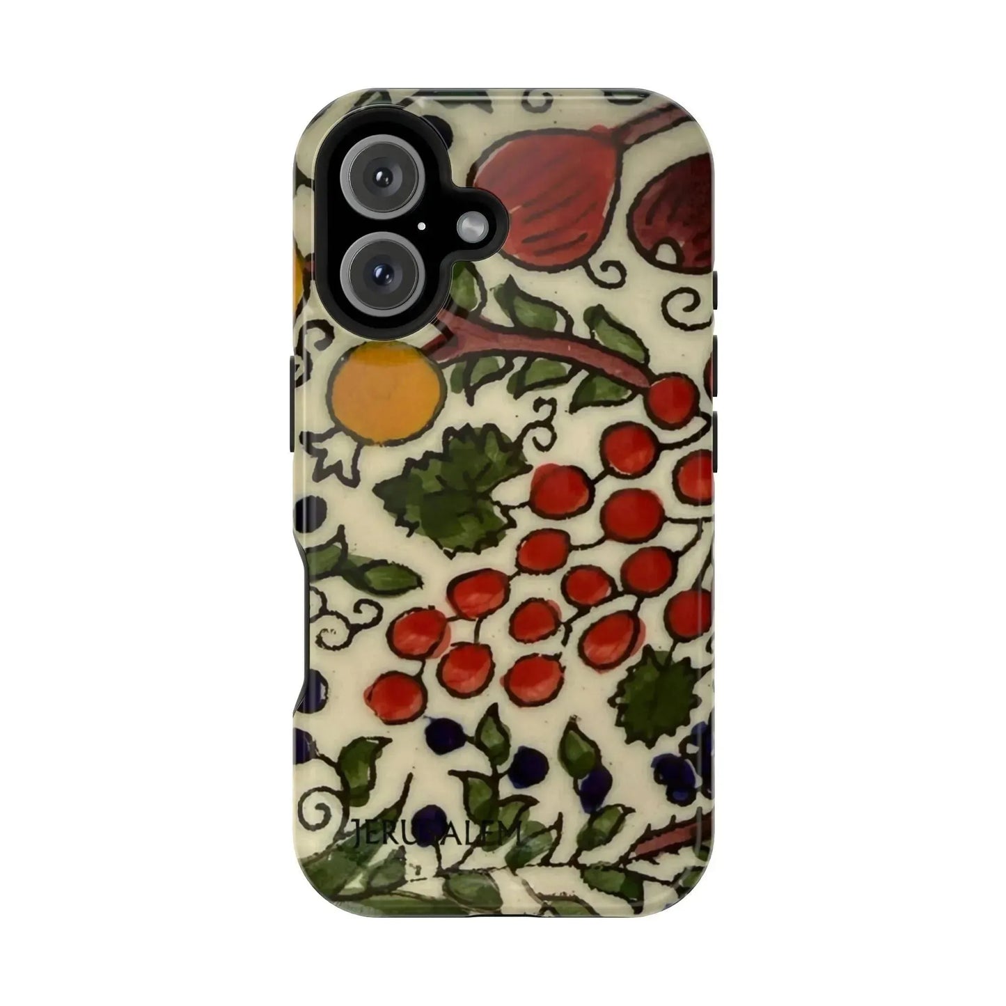 Jerusalem City Fruits Design Iphone Magnetic Tough Case book cover