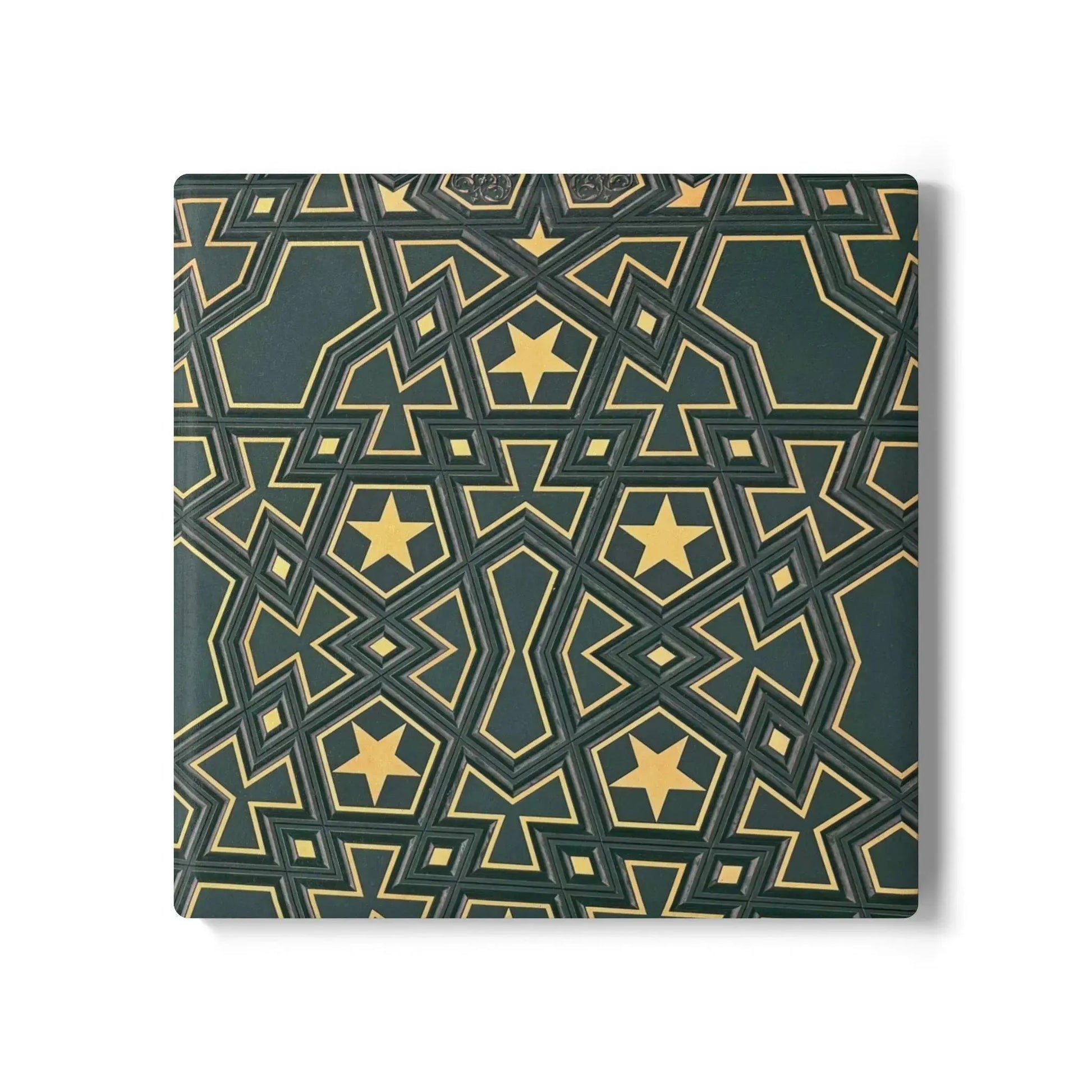 Masjid Al-Haram Pattern Ceramic Coaster, Stylish Drinkware, Home Decor, Gift for Housewarming, Coffee Table Accessory book cover