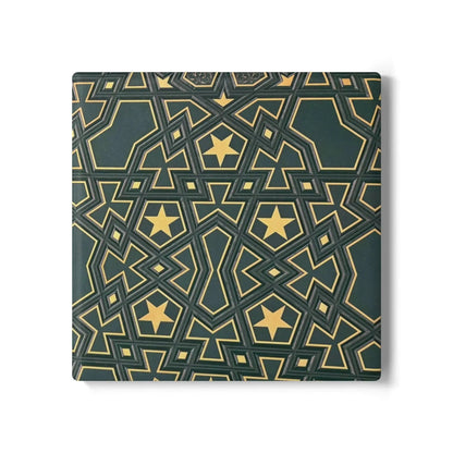 Masjid Al-Haram Pattern Ceramic Coaster, Stylish Drinkware, Home Decor, Gift for Housewarming, Coffee Table Accessory book cover