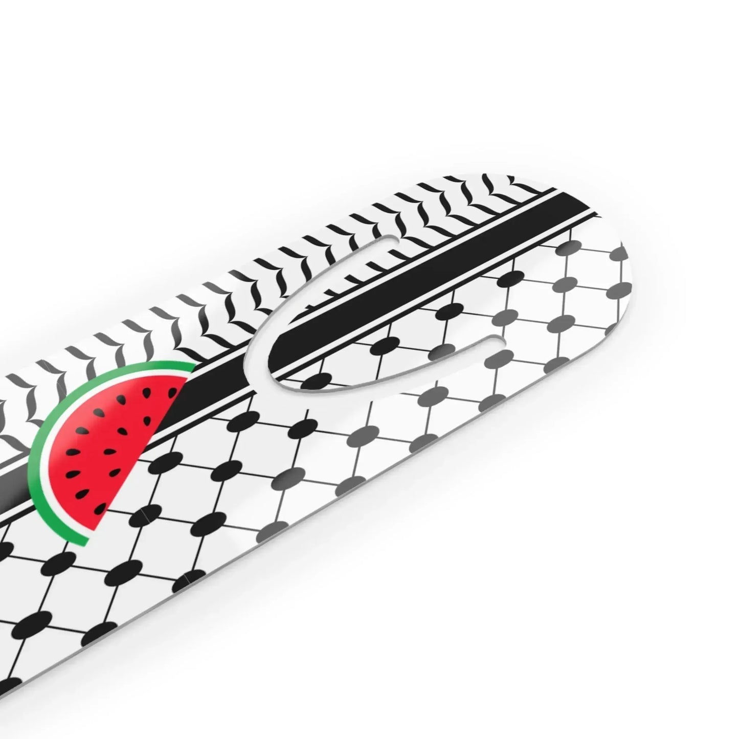 Black and White Kufie Bookmark - Stylish Metal Page Holder book cover