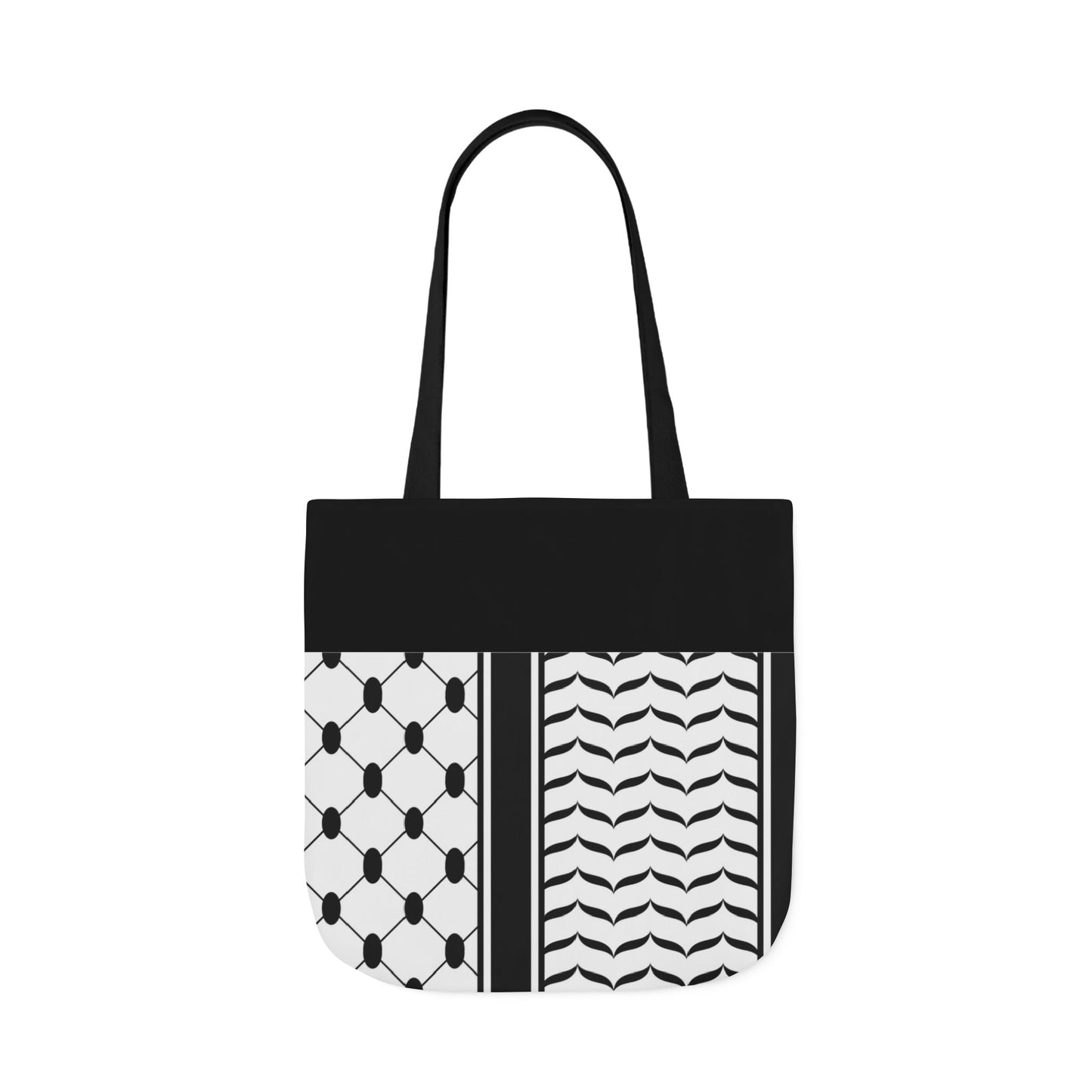 Black and White Kufieh Design Tote Bag
