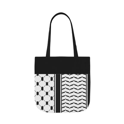 Black and White Kufieh Design Tote Bag