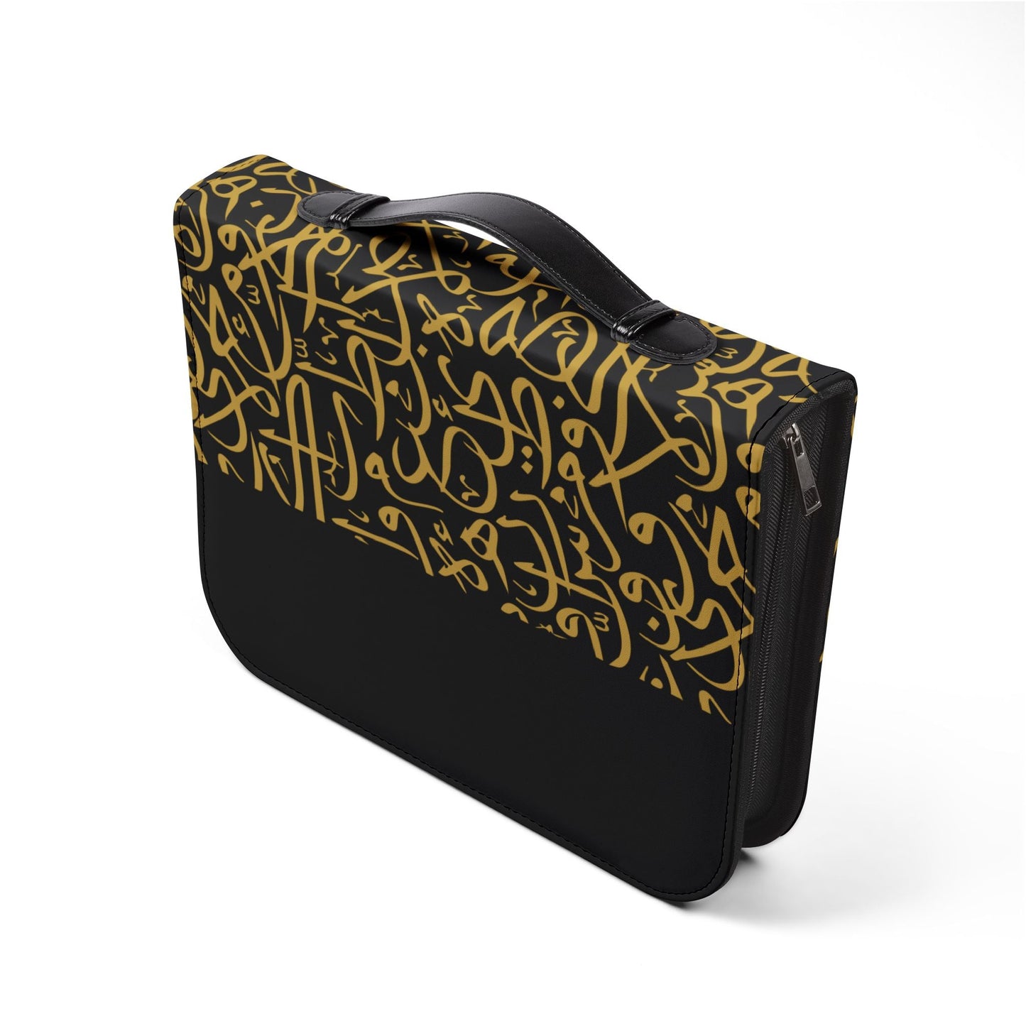 Gold and Black Arabic Letters Quran Cover