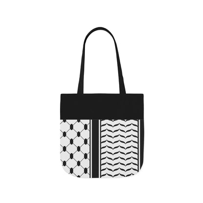 Black and White Kufieh Design Tote Bag