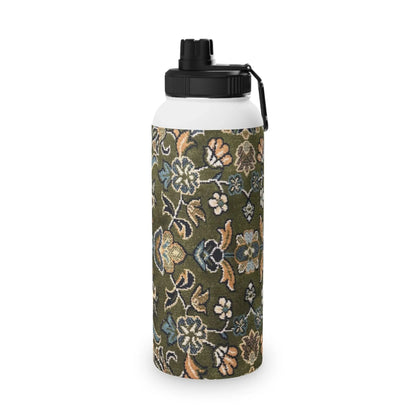 Rawdah Stylish Stainless Steel Water Bottle with Sports Lid book cover