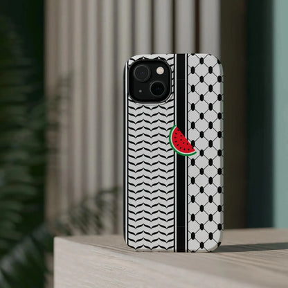 Kufieh Geometric Design Iphone Magnetic Tough Case book cover