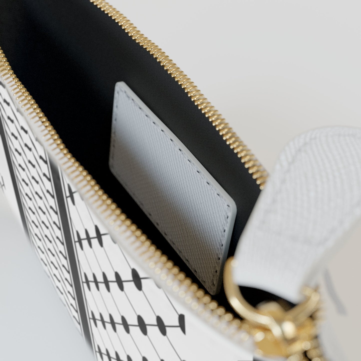 Black and White Kufie Mini Clutch Bag