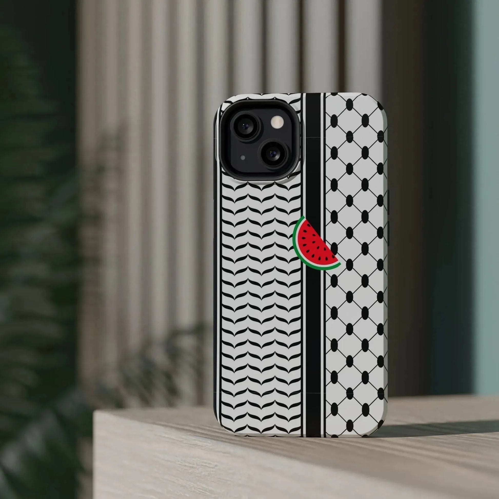 Kufieh Geometric Design Iphone Magnetic Tough Case book cover