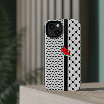 Kufieh Geometric Design Iphone Magnetic Tough Case book cover