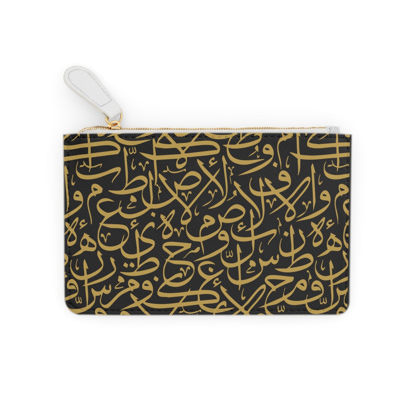 Black and Gold Arabic Letters Mini Clutch Bag