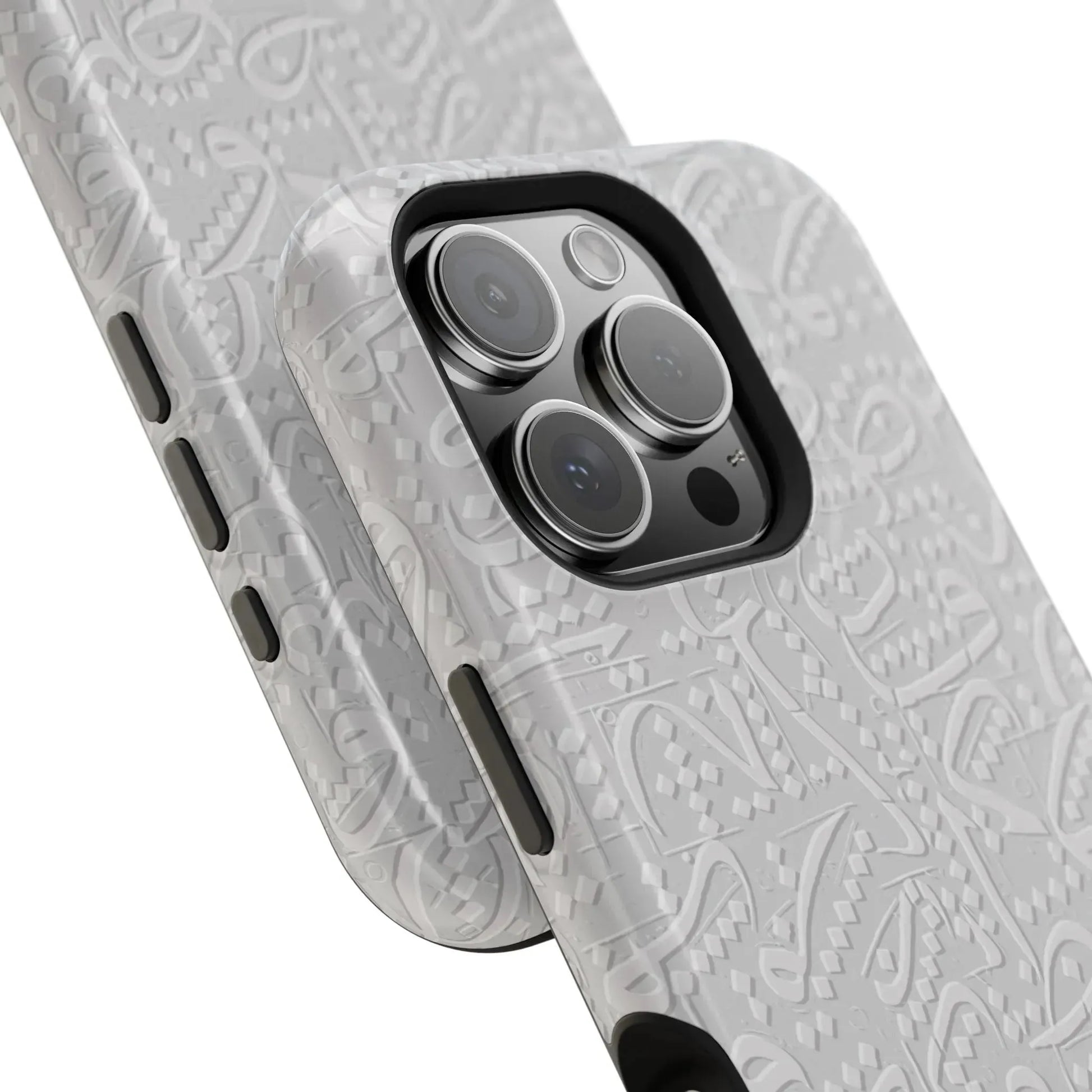 White Arabic calligraphy letters - Iphone Magnetic Tough Case book cover