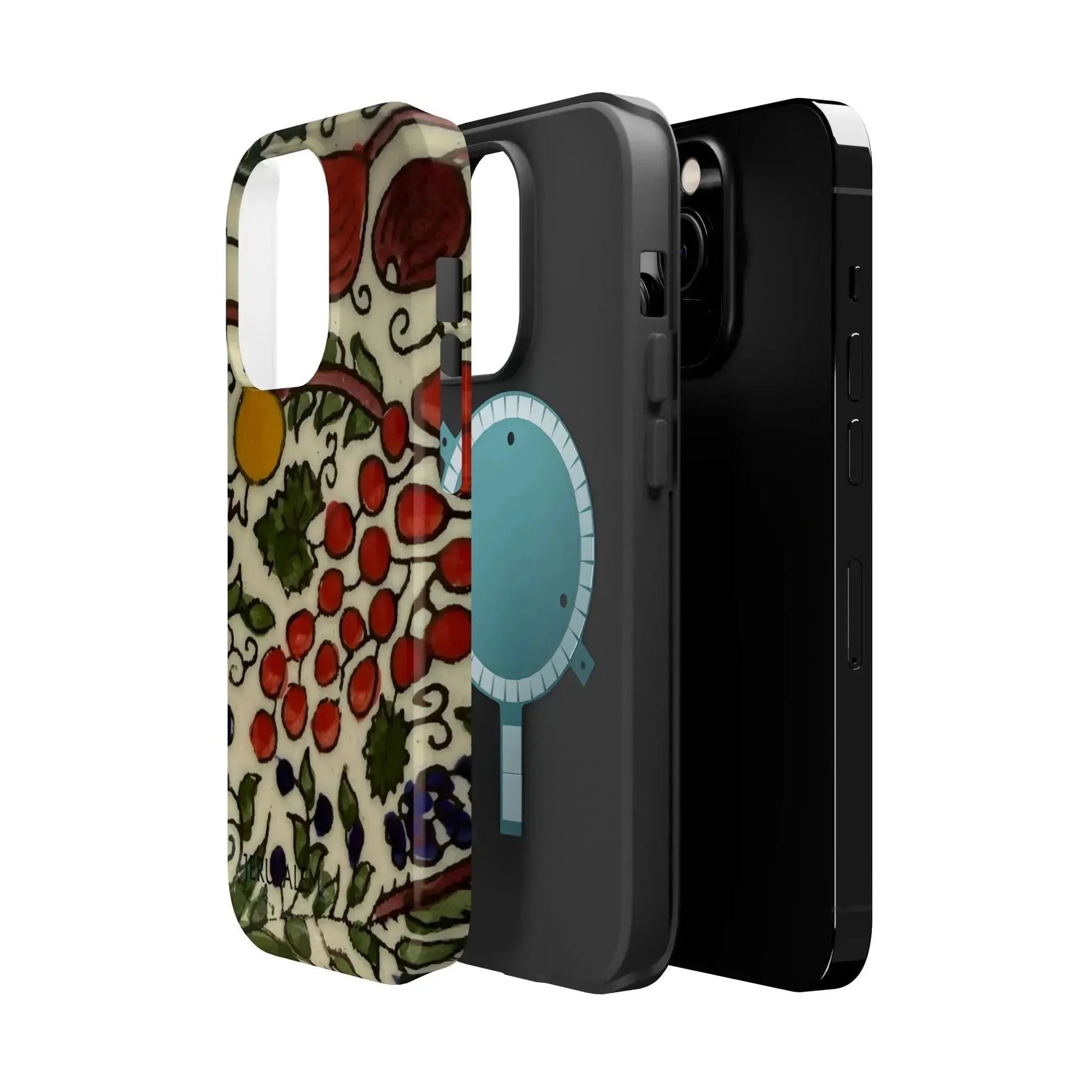 Jerusalem City Fruits Design Iphone Magnetic Tough Case book cover