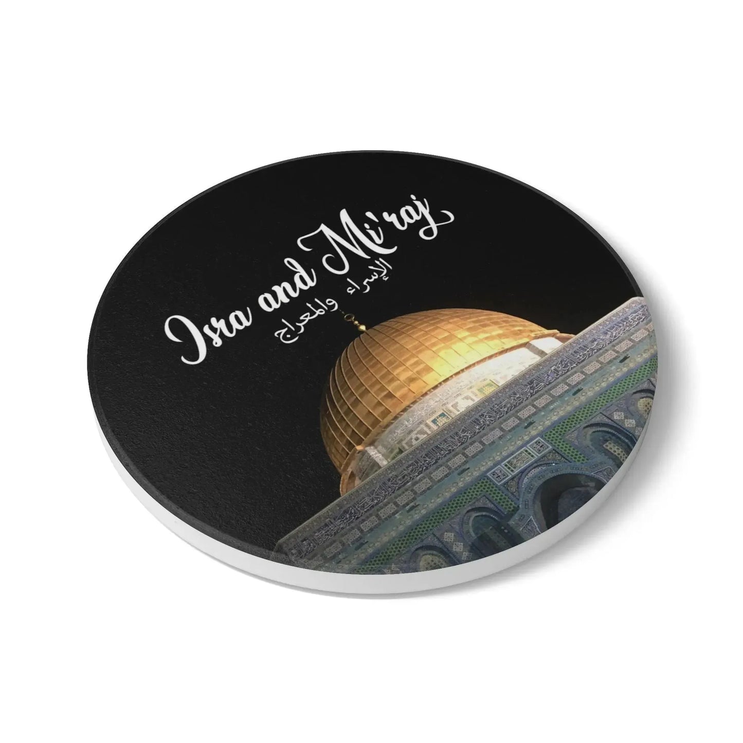 Isra and Mi3raj Ceramic Coaster book cover