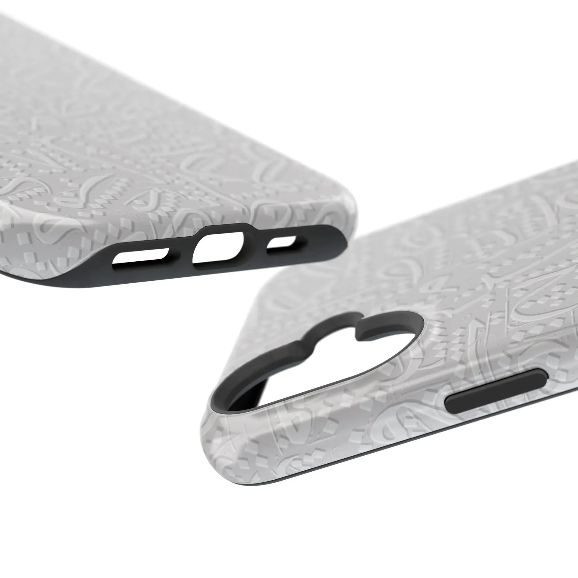 White Arabic calligraphy letters - Iphone Magnetic Tough Case book cover