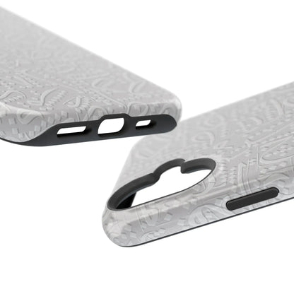 White Arabic calligraphy letters - Iphone Magnetic Tough Case book cover