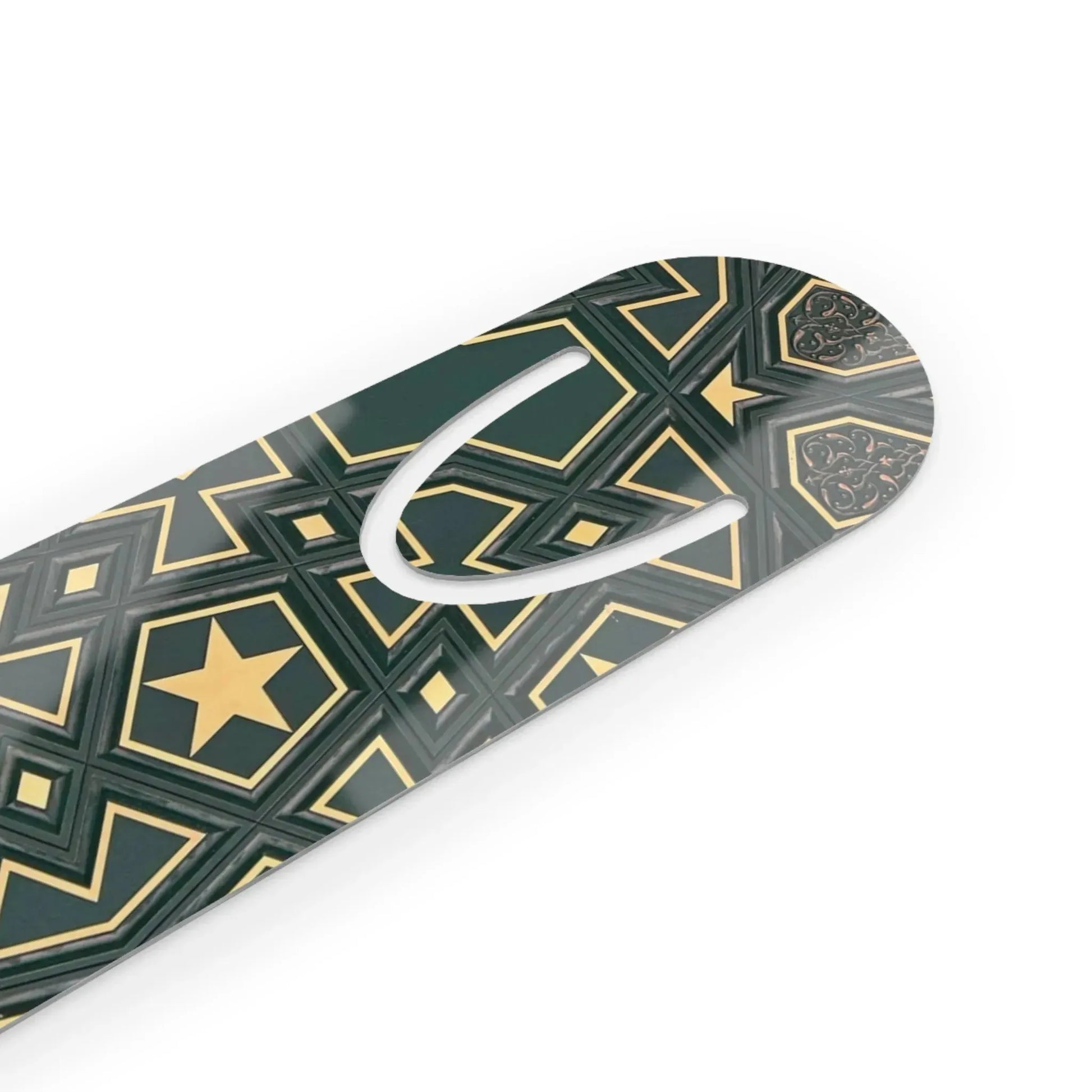 Masjid Al Haram Elegant Geometric Pattern Bookmark - Stylish Metal Page Holder book cover