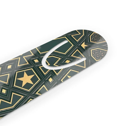 Masjid Al Haram Elegant Geometric Pattern Bookmark - Stylish Metal Page Holder book cover