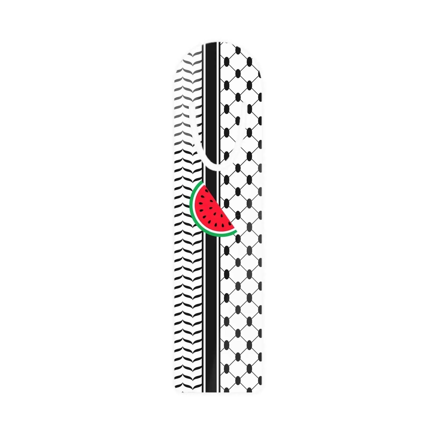 Black and White Kufie Bookmark - Stylish Metal Page Holder book cover