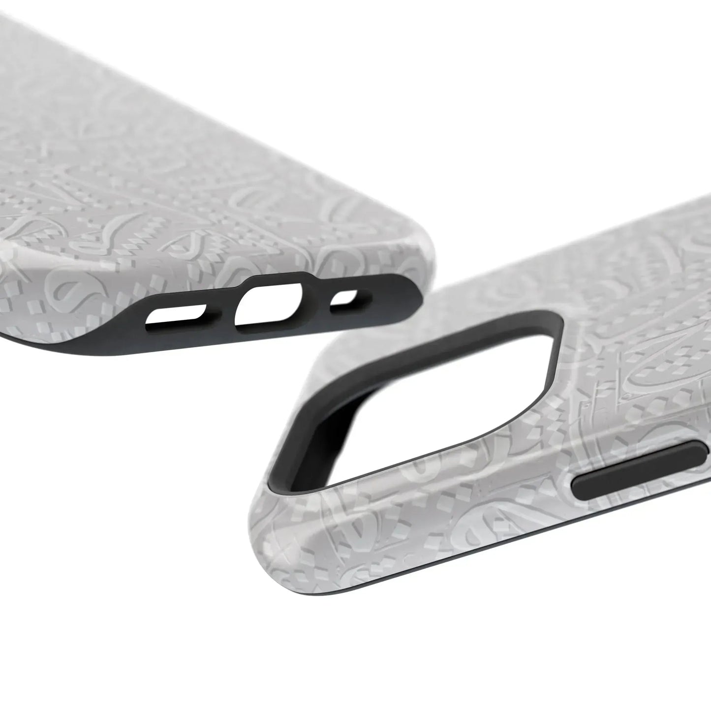 White Arabic calligraphy letters - Iphone Magnetic Tough Case book cover