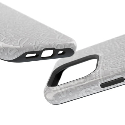 White Arabic calligraphy letters - Iphone Magnetic Tough Case book cover