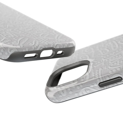 White Arabic calligraphy letters - Iphone Magnetic Tough Case book cover