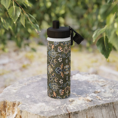 Rawdah Stylish Stainless Steel Water Bottle with Sports Lid book cover