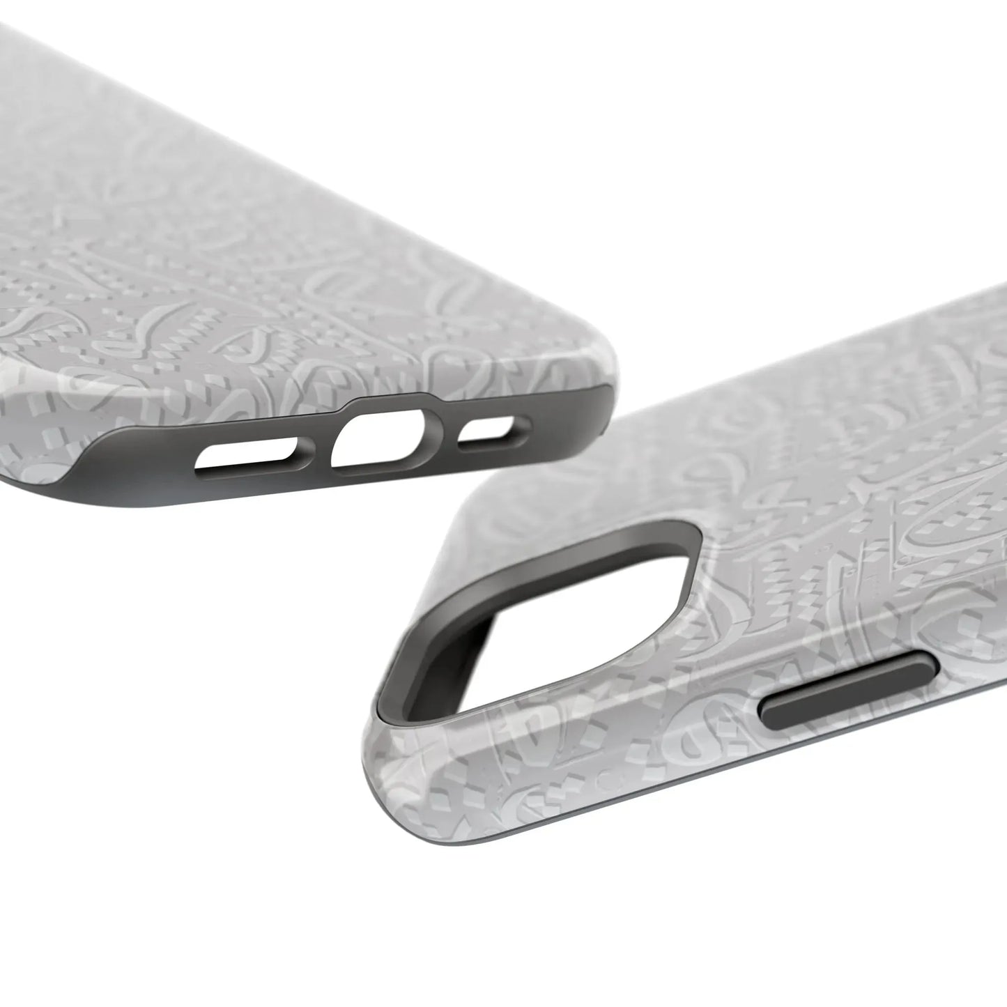 White Arabic calligraphy letters - Iphone Magnetic Tough Case book cover