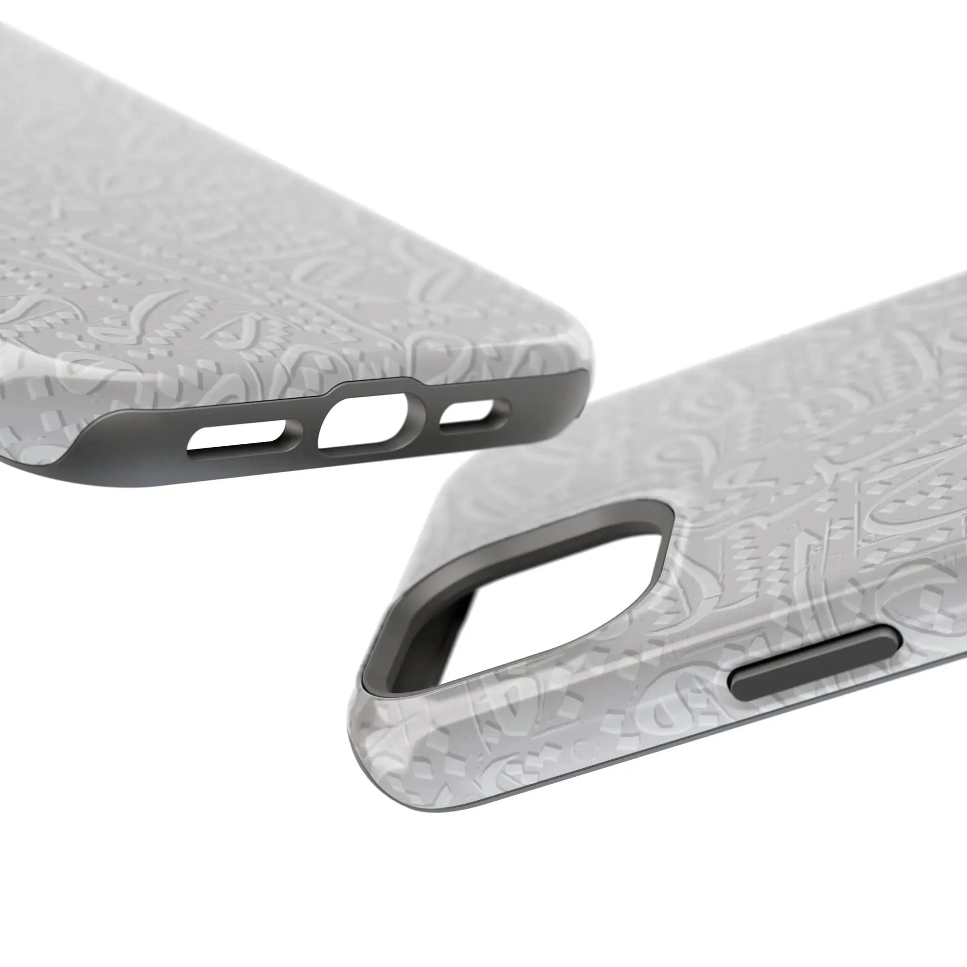 White Arabic calligraphy letters - Iphone Magnetic Tough Case book cover