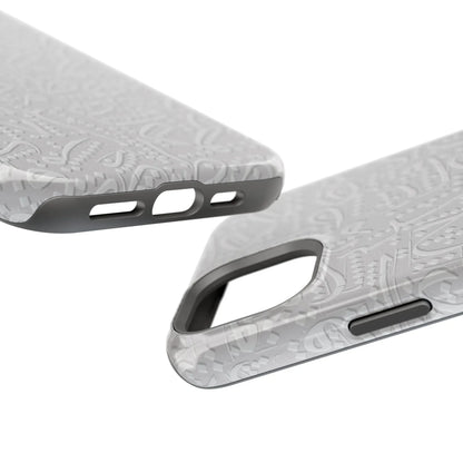 White Arabic calligraphy letters - Iphone Magnetic Tough Case book cover