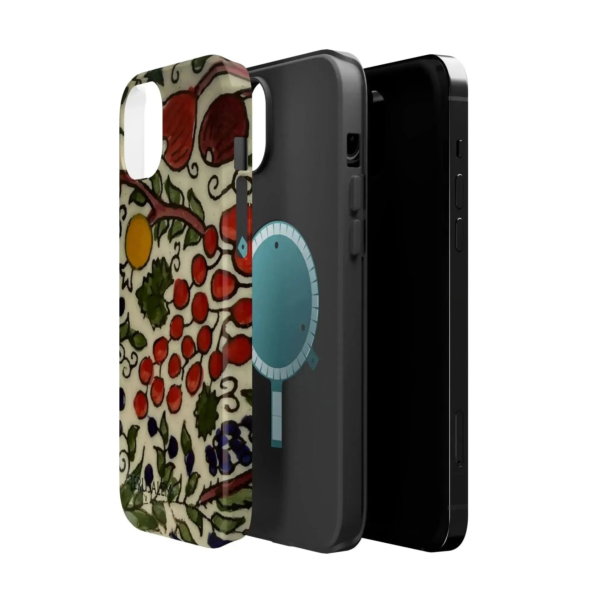 Jerusalem City Fruits Design Iphone Magnetic Tough Case book cover