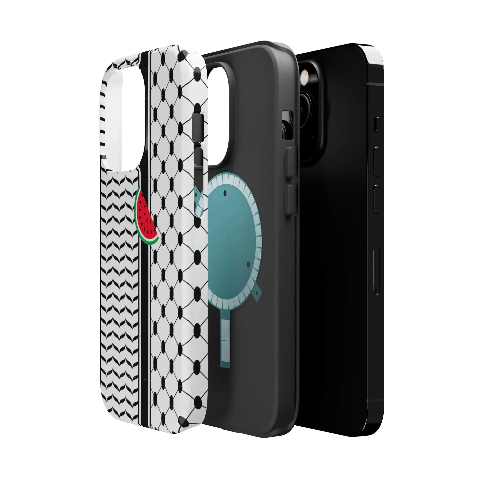 Kufieh Geometric Design Iphone Magnetic Tough Case book cover