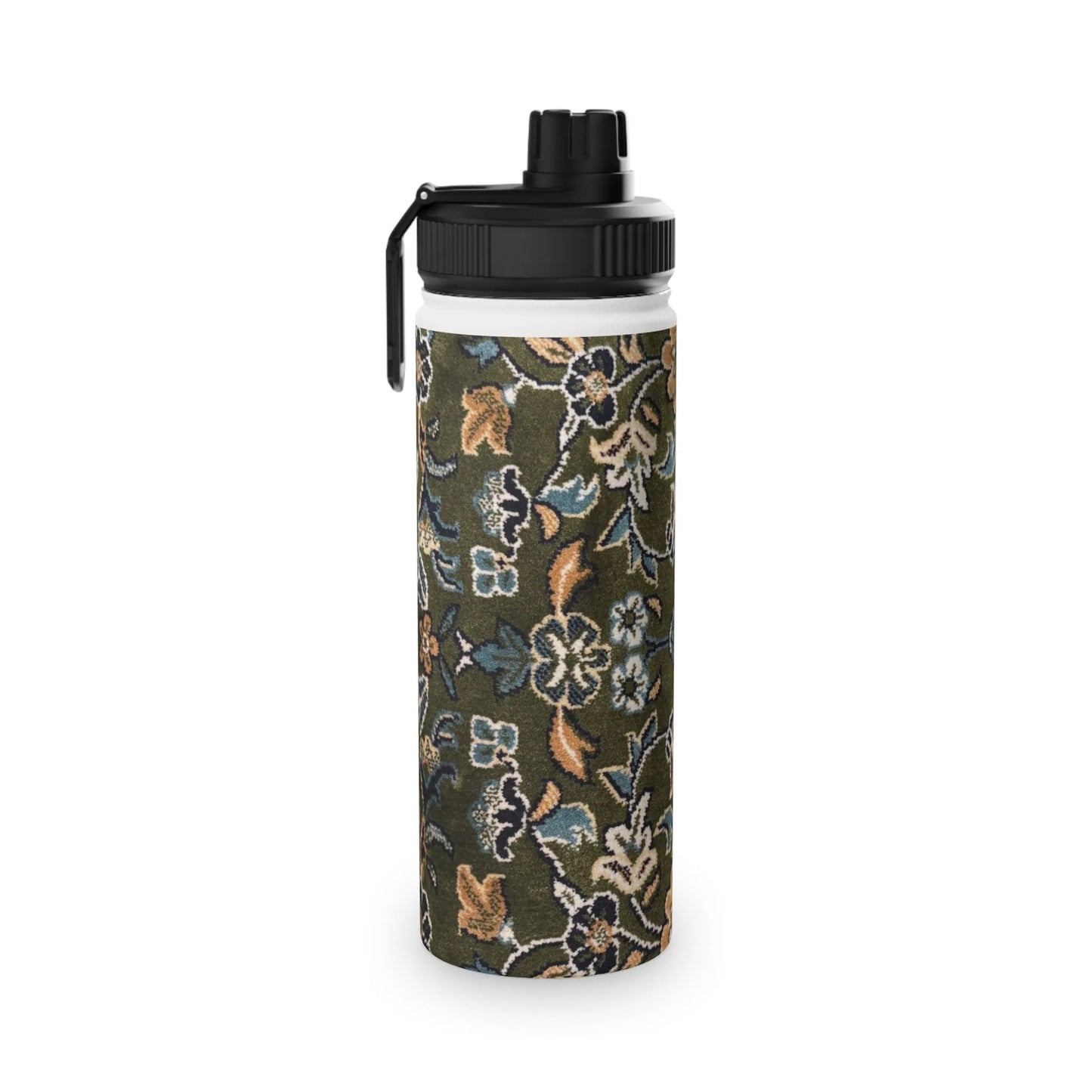 Rawdah Stylish Stainless Steel Water Bottle with Sports Lid book cover